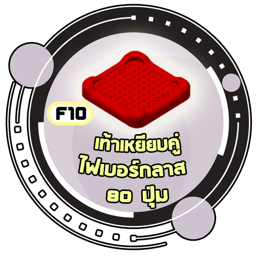 F10 - เท้าเหยียบคู่ไฟเบอร์กลาส 80 ปุ่ม